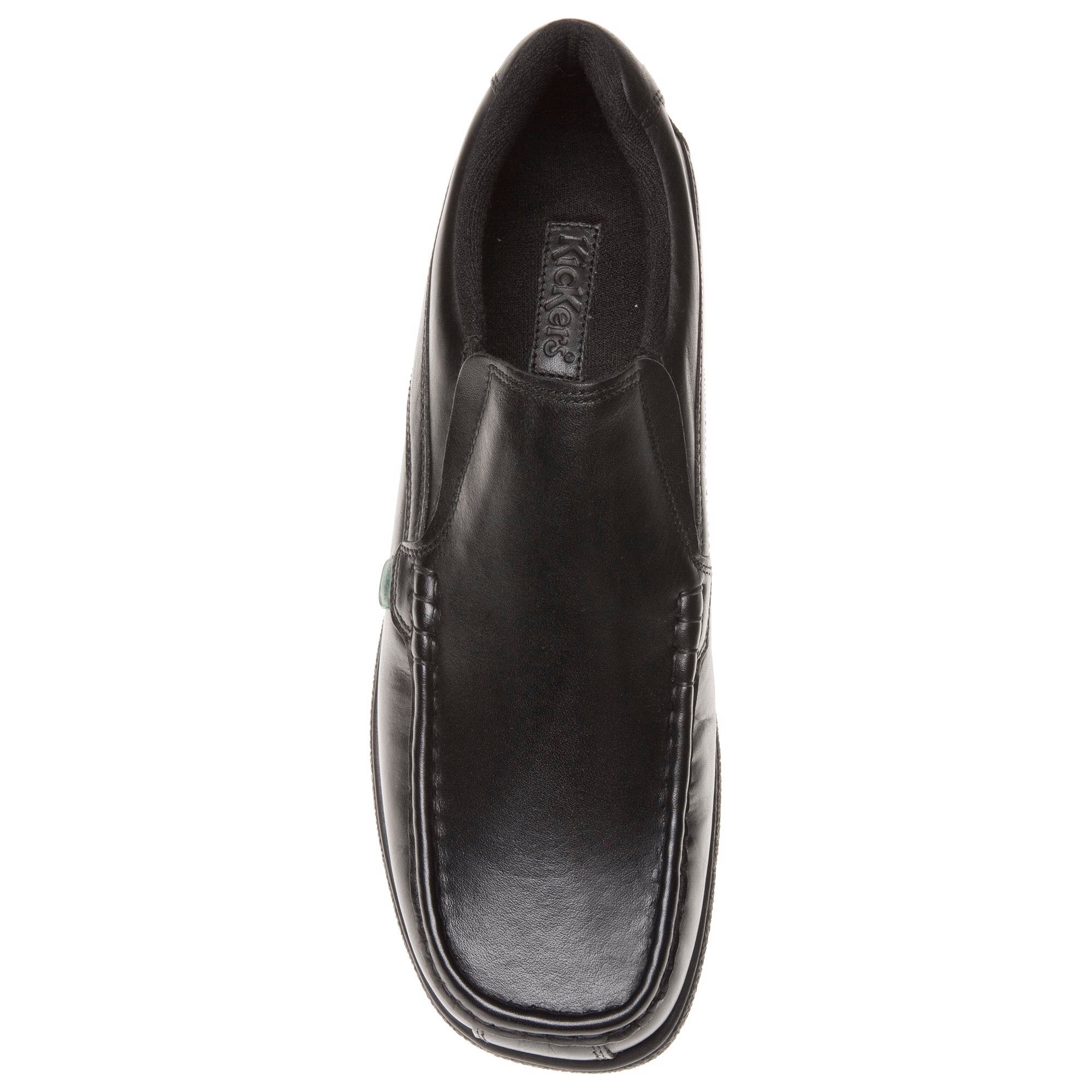 Kickers Kickers FRAGMA15 SLIP MEN Smooth Leather Smart Loafer School Shoes Black SIZE 10 5034856459618 