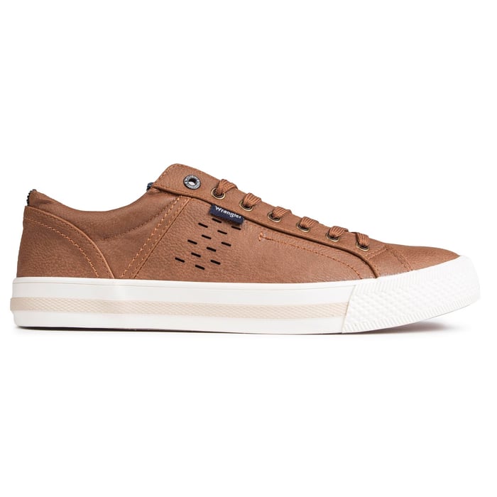 Cheap Mens Tan Wrangler Clay Vegan Trainers | Soletrader Outlet